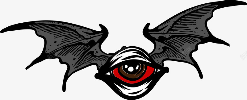 长着蝙蝠翅膀的眼睛png免抠素材_新图网 https://ixintu.com 创意 恐怖 手绘图 眼睛 蝙蝠 蝙蝠翅膀 飞行