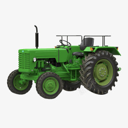 黄绿色大型农用拖拉机四轮绿色大型农用拖拉机高清图片
