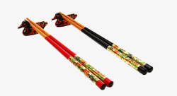 中国风情侣筷子素材