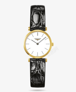 嘉岚系列浪琴黑色腕表男士手表高清图片