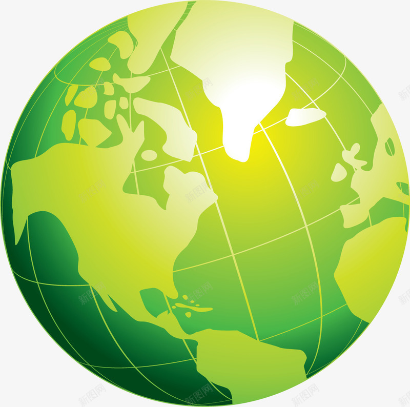 绿色地球卡通环境png免抠素材_新图网 https://ixintu.com 卡通 地球 环境 素材 绿色