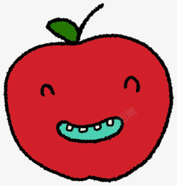 红色苹果笑脸素材