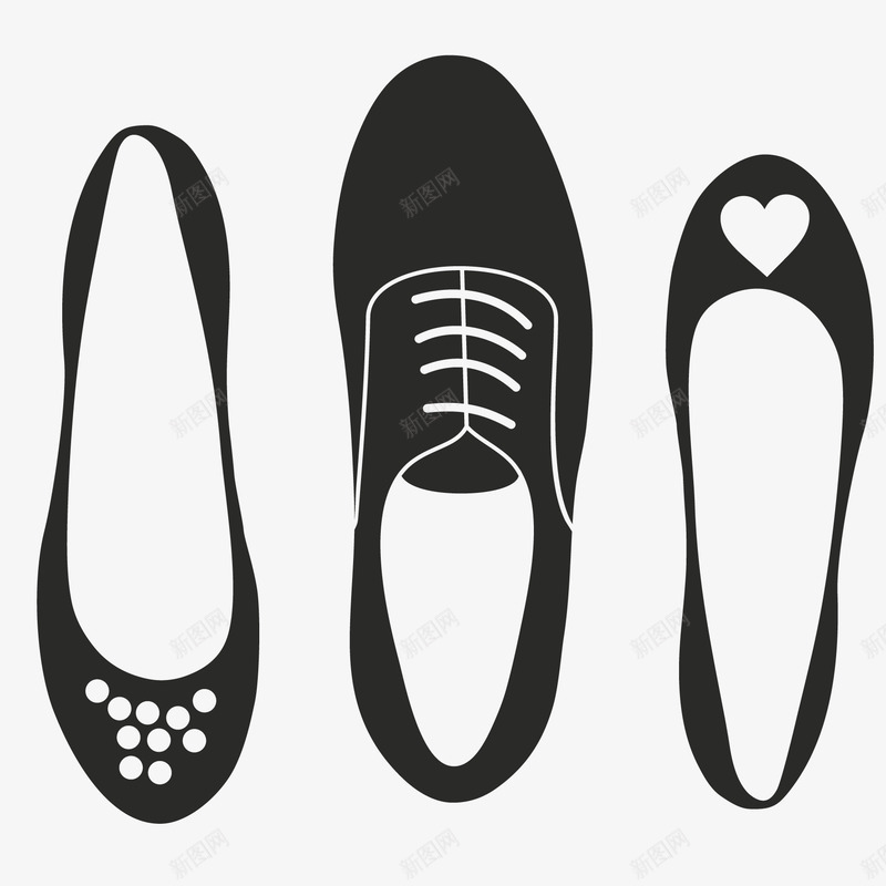 鞋子矢量图图标ai_新图网 https://ixintu.com 女性 平面设计 鞋子 矢量图