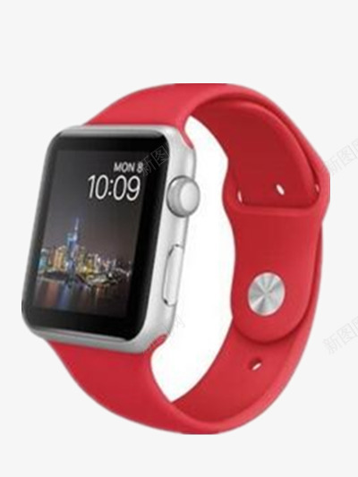 苹果手表png免抠素材_新图网 https://ixintu.com 产品实物 电子产品 科技 红色 苹果产品