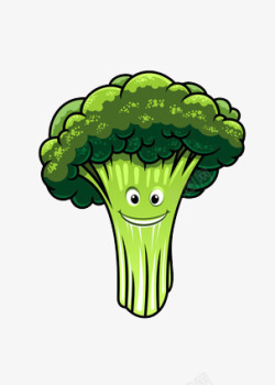 微笑花椰菜卡通的微笑的花菜高清图片