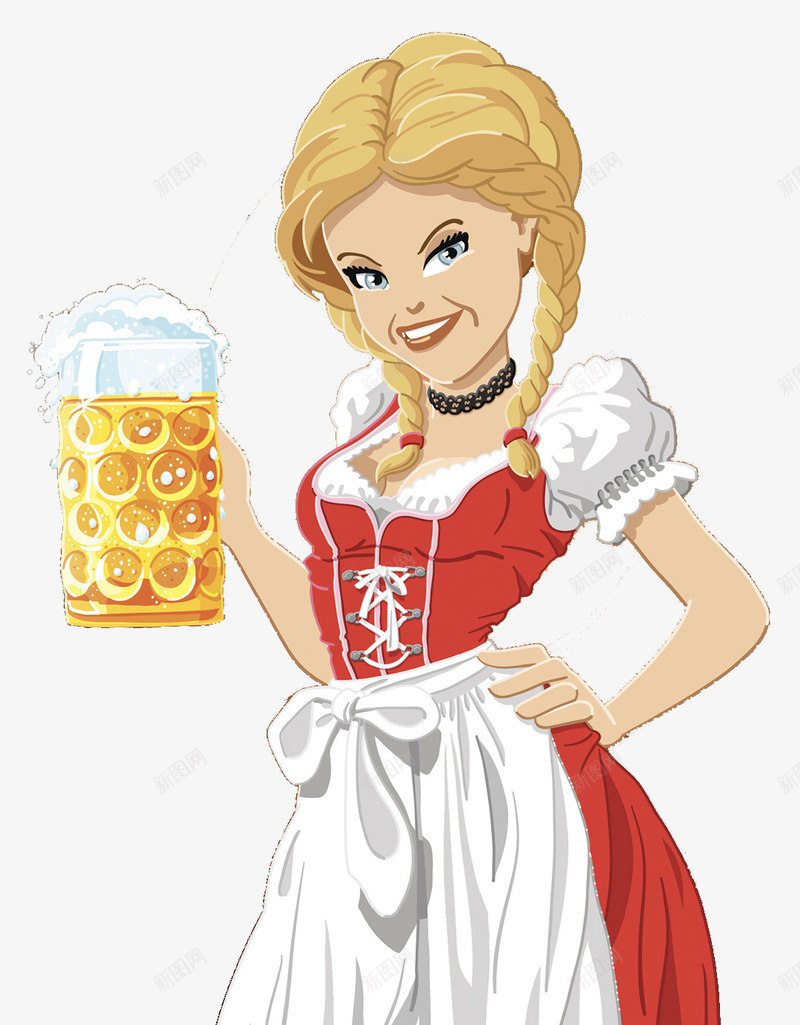 德国啤酒png免抠素材_新图网 https://ixintu.com 喝酒的人 德国啤酒 气泡 黄头发