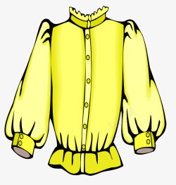 黄色女性衣服素材