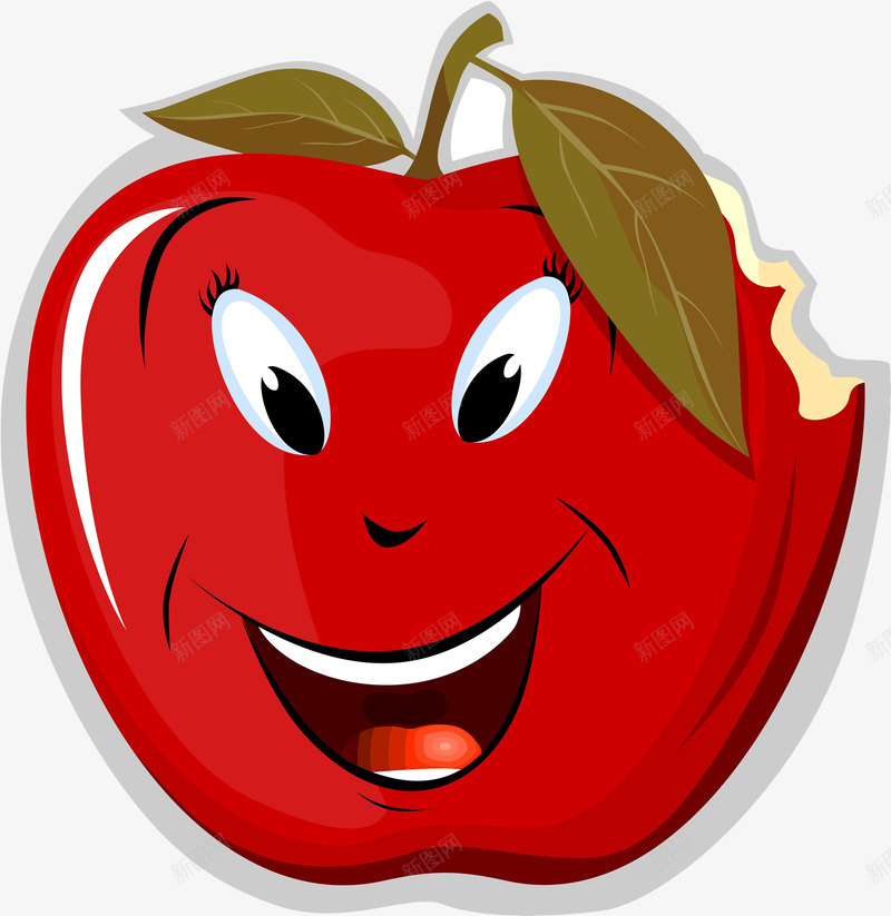 咬了一口的红苹果png免抠素材_新图网 https://ixintu.com 卡通 咬一口 果肉 栖霞苹果 水果 清脆香甜 甜的 红苹果 苹果 营养丰富 酸甜的