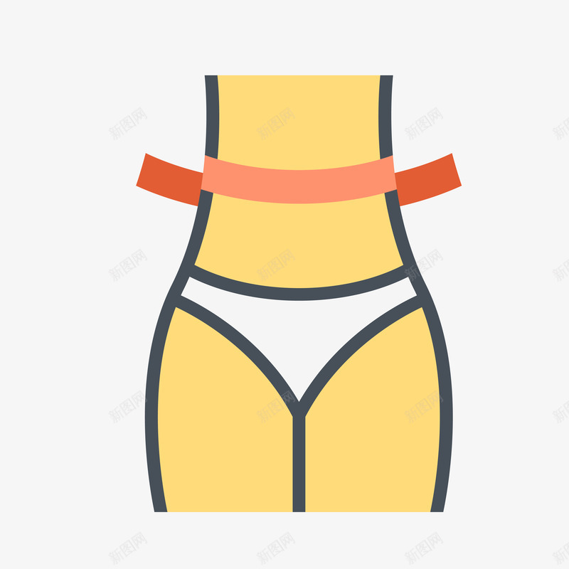女性腰围测量png免抠素材_新图网 https://ixintu.com 女性 测量 腰围 软尺