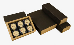 清真月饼礼品盒深色月饼包装盒高清图片