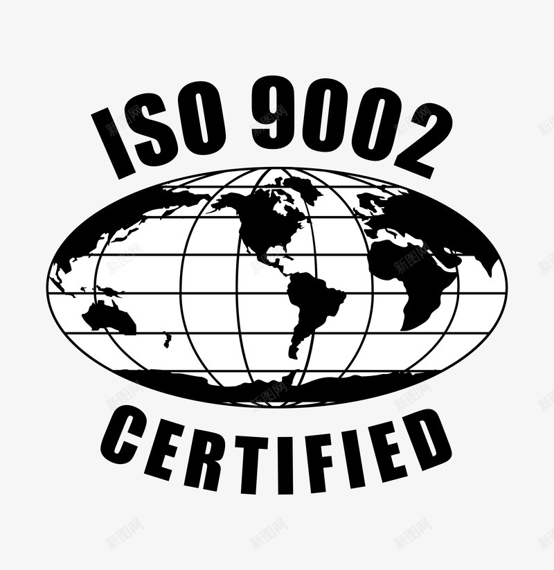 ISO9002标志png免抠素材_新图网 https://ixintu.com 地球 标志 矢量素材