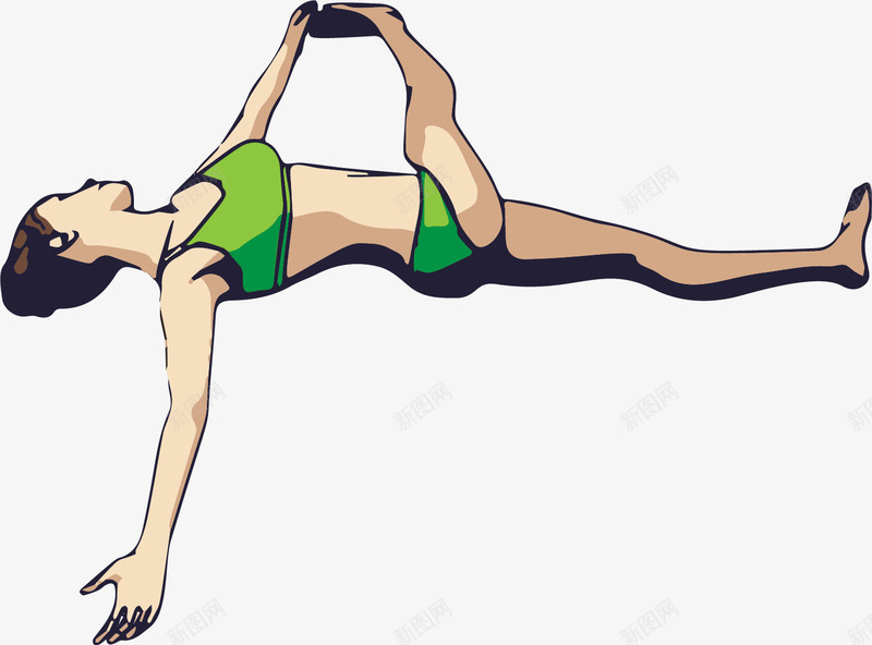 躺着做瑜伽的女士矢量图ai免抠素材_新图网 https://ixintu.com 伸手 做瑜伽 卡通手绘 女人 女士 女性 水彩 矢量图