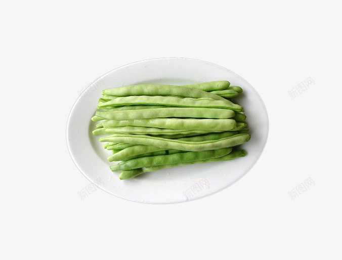 盘子中的豆角png免抠素材_新图网 https://ixintu.com 绿色蔬菜 美味的 芸豆