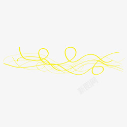 杂乱曲线黄色杂乱细线条曲线高清图片
