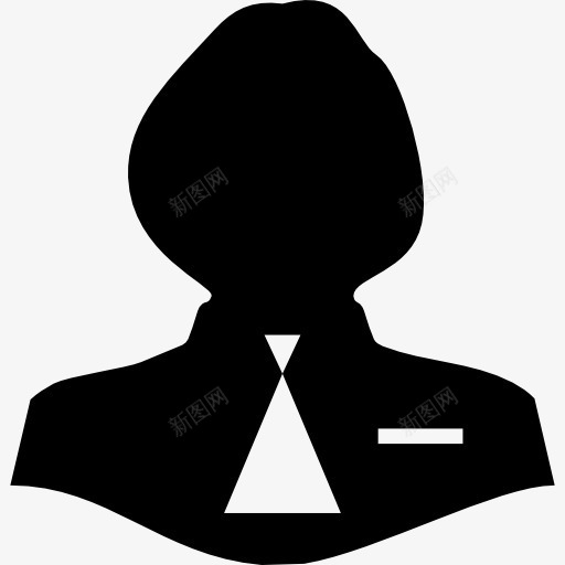 女人女性剪影与男性领带图标png_新图网 https://ixintu.com 人 人的剪影 基本图标 女 女人 男 领带