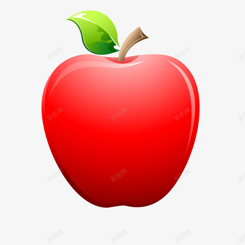 红色质感苹果水果矢量图ai免抠素材_新图网 https://ixintu.com 水果 水果苹果 红色 苹果 质感 矢量图