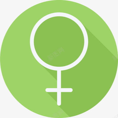 绿色女性符号图标图标