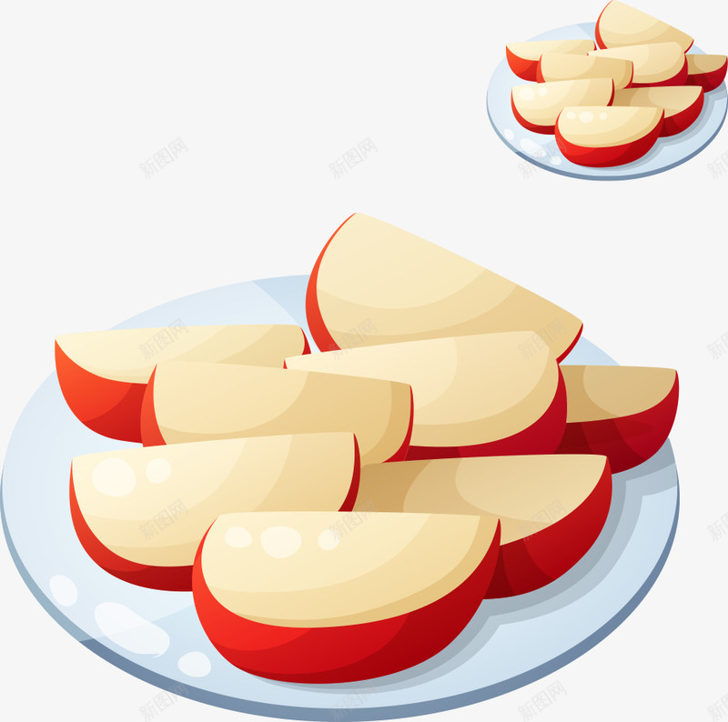 切片的苹果png免抠素材_新图网 https://ixintu.com 卡通水果 卡通苹果 水果 矢量苹果 苹果