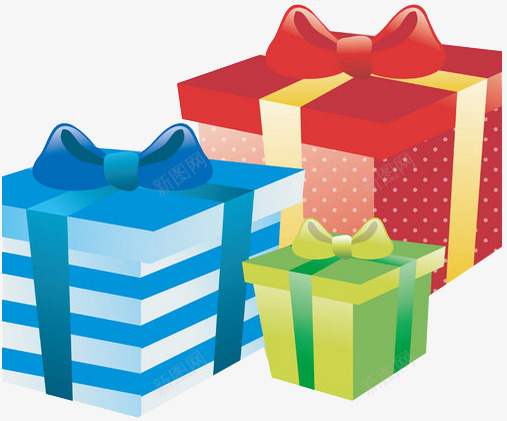 礼物包装盒png免抠素材_新图网 https://ixintu.com 圣诞节素材 带蝴蝶结的包装盒 彩色包装盒 礼品盒 精品礼物