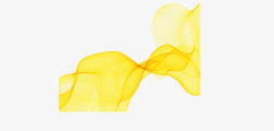 黄色抽象几何曲线素材