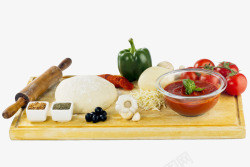番茄酱面条食物原料高清图片