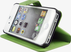 绿色清新苹果手机皮套素材