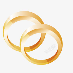 黄金戒指两枚素材