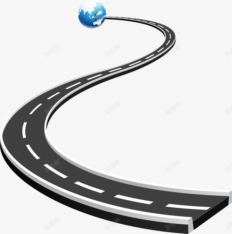 互联网高速路png免抠素材_新图网 https://ixintu.com 互联网 地球 蓝色 高速公路