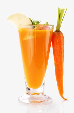 一个蔬菜一杯胡萝卜汁高清图片