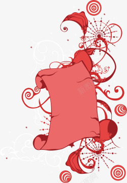 红色红色花纸搭配装饰淘宝素素材