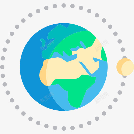 地球图标png_新图网 https://ixintu.com 全球 在世界范围内 地图和国旗 地球 地理 天文 月亮