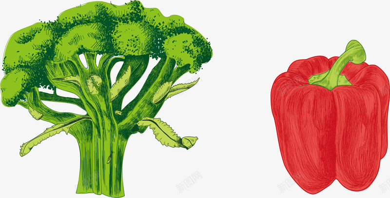 水彩色块蔬菜png免抠素材_新图网 https://ixintu.com 有机蔬菜 洗蔬菜 矢量源文件 蔬菜标志