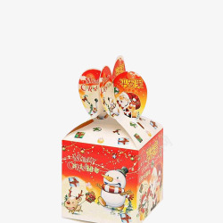 雪人图案平安果包装盒素材
