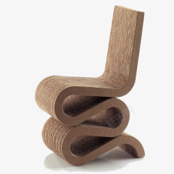 木色曲线椅子素材