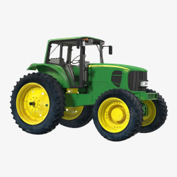 黄绿色大型农用拖拉机黄绿色大型农用拖拉机高清图片