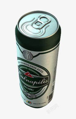 铁质啤酒罐深绿色条纹啤酒罐高清图片