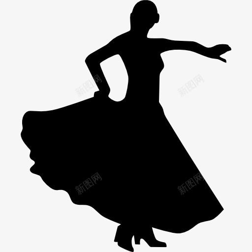 女性图标png_新图网 https://ixintu.com 体育 女 女人 弗拉门戈 弗拉门戈的图标 弗拉门戈舞蹈家剪影剪影 舞者 舞蹈