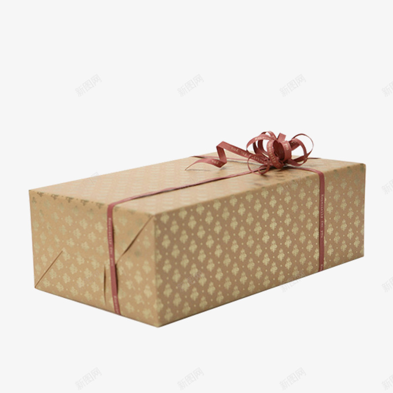 包装盒png免抠素材_新图网 https://ixintu.com 喜庆 拉花 棕色 礼品 礼物素材 礼盒 花点