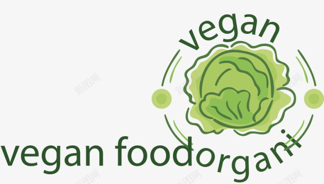 有机蔬菜包菜卡通图标元素图标