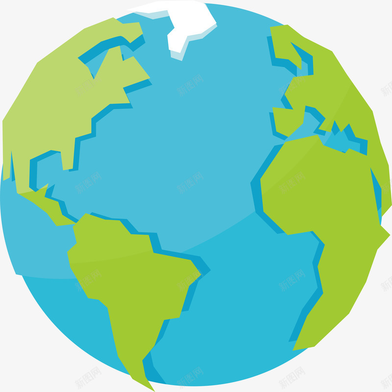 蓝色环保地球矢量图ai免抠素材_新图网 https://ixintu.com 地球 地球插画 环保 环保地球 环境 蓝色 矢量图