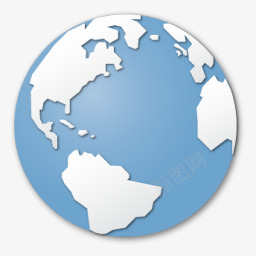 蓝色浏览器地球全球全球国际互联图标图标