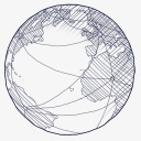 素描地球png免抠素材_新图网 https://ixintu.com 地球 地球图片 手绘地球