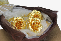 金箔玫瑰花束素材