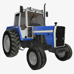 蓝灰色农用机械蓝灰色四轮大型拖拉机高清图片