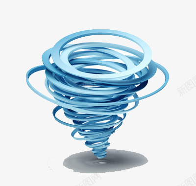 蓝色的龙卷风干概念图png免抠素材_新图网 https://ixintu.com 曲线 灾害 自然 蓝色 龙卷风