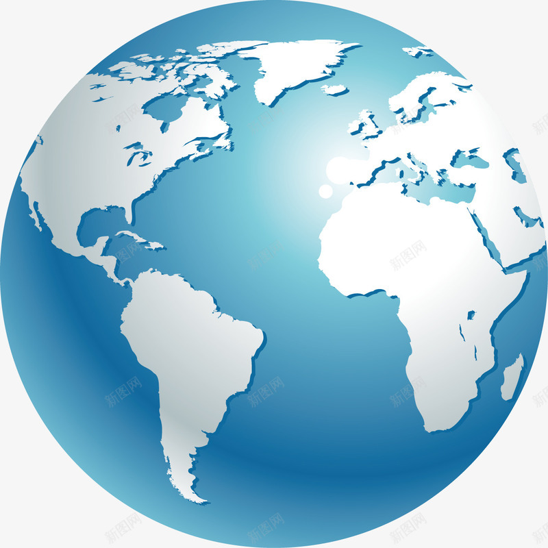创意蓝色地球图png免抠素材_新图网 https://ixintu.com 地球 地理 星球 海洋 蓝色