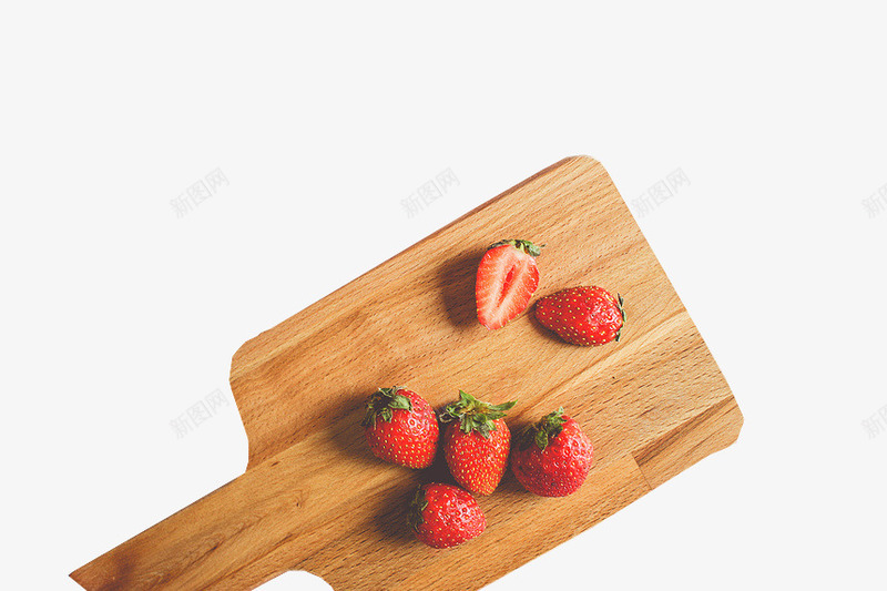砧板上的草莓png免抠素材_新图网 https://ixintu.com 案板 水果 草莓 蔬菜 食物