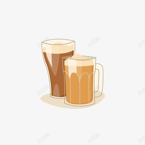 啤酒饮料png免抠素材_新图网 https://ixintu.com banner装饰 啤酒 手绘 海报装饰 漫画 饮品 饮料