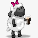 黑暗啤酒羊ariesicons图标图标