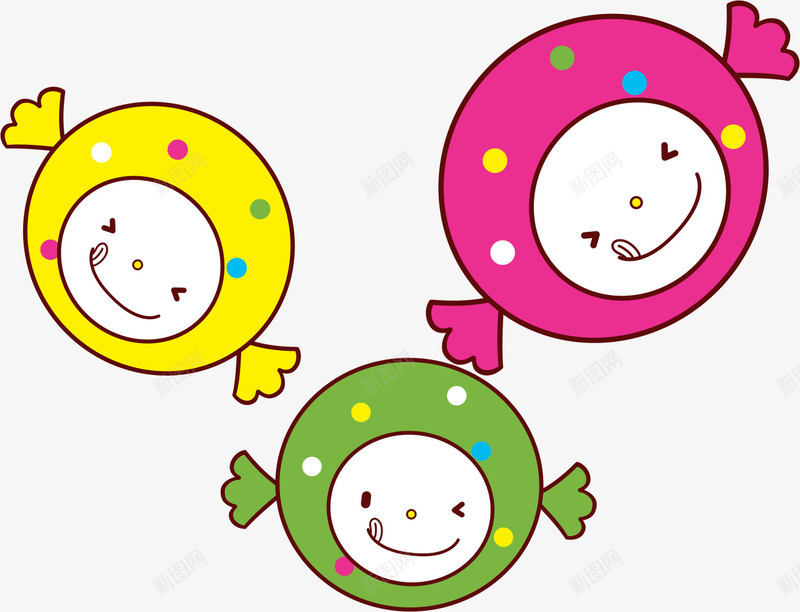 可爱糖果png免抠素材_新图网 https://ixintu.com AI 儿童 卡通 可爱 手绘 笑脸 糖果
